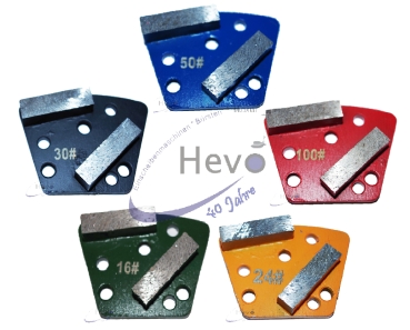 Metal diamond abrasive segment 6 holes M 8 - Grain 16 - Grain 100