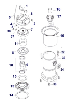 Nr. 13 Abschlussdeckel Motorkopf Hevo-Pro-Line® CB 300