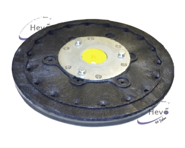 Borsten-Treibteller mit CL gelb - 535 mm Ø