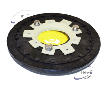 Treibteller Igelbelag mit CL gelb - 460 mm Ø