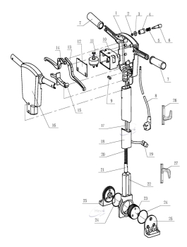 Nr. 15 Height adjustment lever Hevo-Pro-Line® A 18