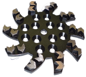 Diamond star arrow disc 250 mm Ø - grain 6 - grain 100