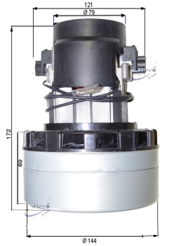 Vacuum motor Wetrok Duovac 34