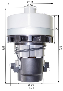 Saugmotor 230 V 600 W TP Akustik + Stutzen