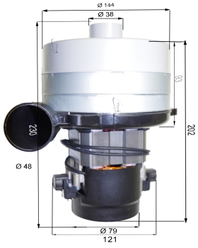 Saugmotor IPC - Cleantime CT 160 BF 75 RS