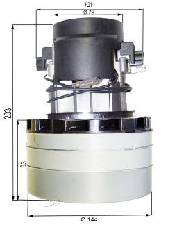 Vacuum motor for IPC - Cleantime 110 BF 70