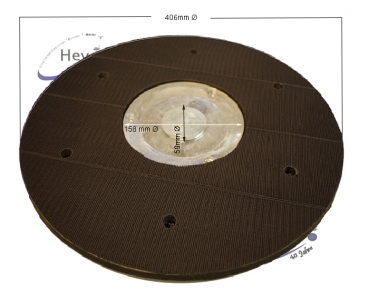 Grinding plate with fastening strap for Comac 17 DS - CM 43 - Single 43 - 406 mm Ø