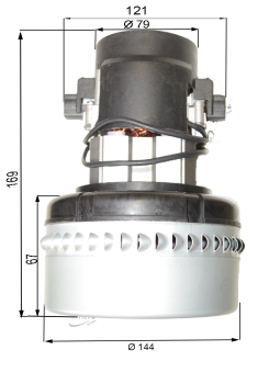 Vacuum motor 36 V 600 W two stage