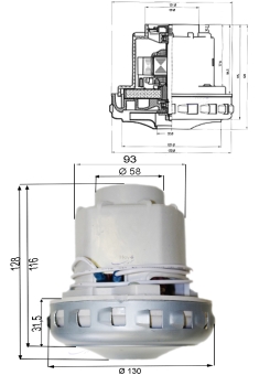 Saugmotor Bosch GAS 35 L SFC Pro