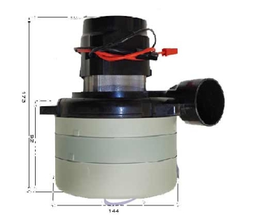 Brushless Vacuum motor 24 V 350 W three stage tangential