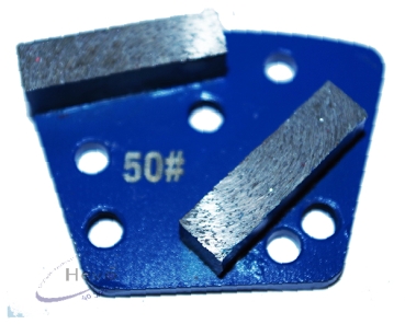 Metal diamond abrasive segment 6 holes M 8 - Grain 16 - Grain 100