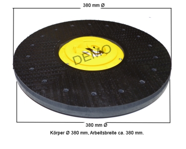 Dom-Treibteller Igelbelag mit CL gelb - 380 mm Ø