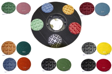 Plastic foam fastening strap full surface diamond sanding pad - 406 mm Ø