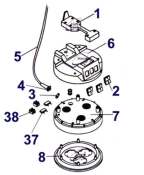 Nr. 6 Deckel Motorkopf Hevo-Pro-Line® CB 85-3K