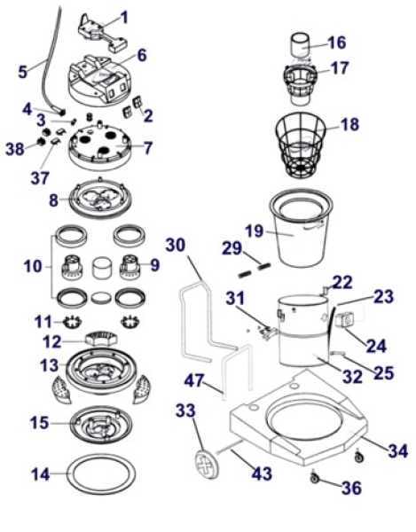 Nr. 15 End cover motor head Hevo-Pro-Line® CB 60-2K