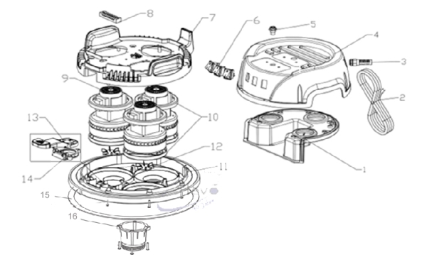 Nr. 4 Motor cover HevoVac D 3280