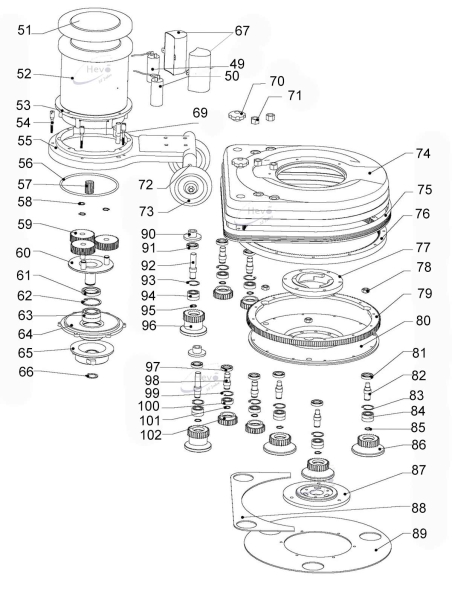 Nr. 80 Getriebe Deckel Hevo-Pro-Line® A 19