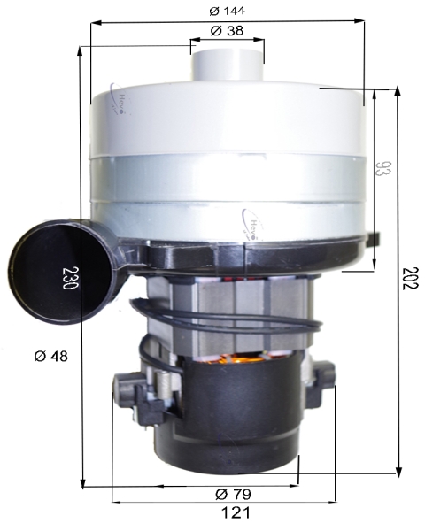 Vacuum motor for Gmatic 100 BTX 95