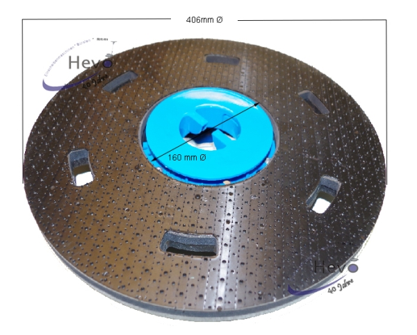 Pad holder with CL blue - 406 mm Ø