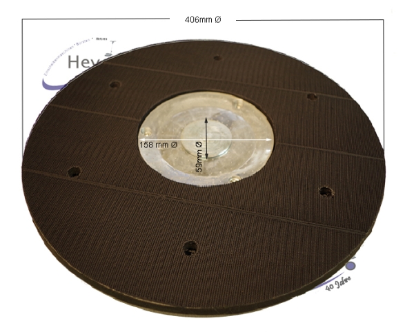 Dom - Schleifteller Klett - Vollbelag - 406 mm Ø