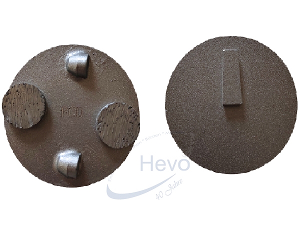Metal diamond abrasive segment 3 holes M8 - Grain 6 - 100 PCD