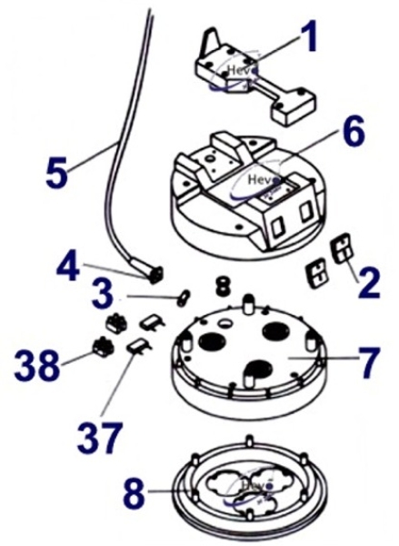 Nr. 7 Top of motor head Hevo-Pro-Line® CB 60-2K